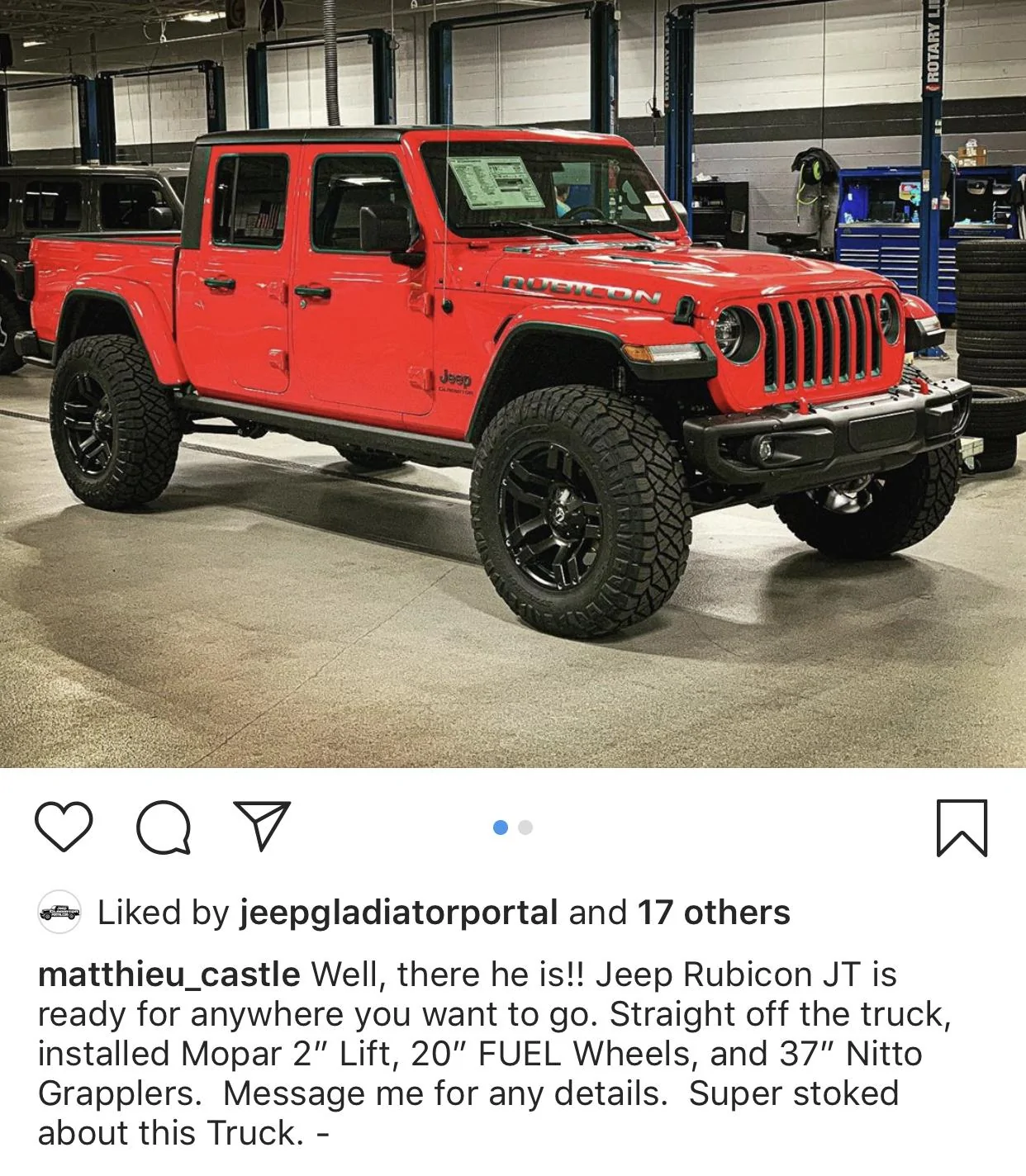 Jeep Gladiator FIRECRACKER RED Gladiator JT Club A3DAA195-B5E7-4DBE-86B9-81705725BA8B