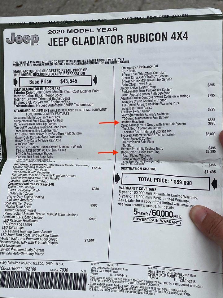 Jeep Gladiator Selling Hard Top 3 Pieces + Headliner Spray with Linex 157244997_439231340681448_3213423922648422405_o