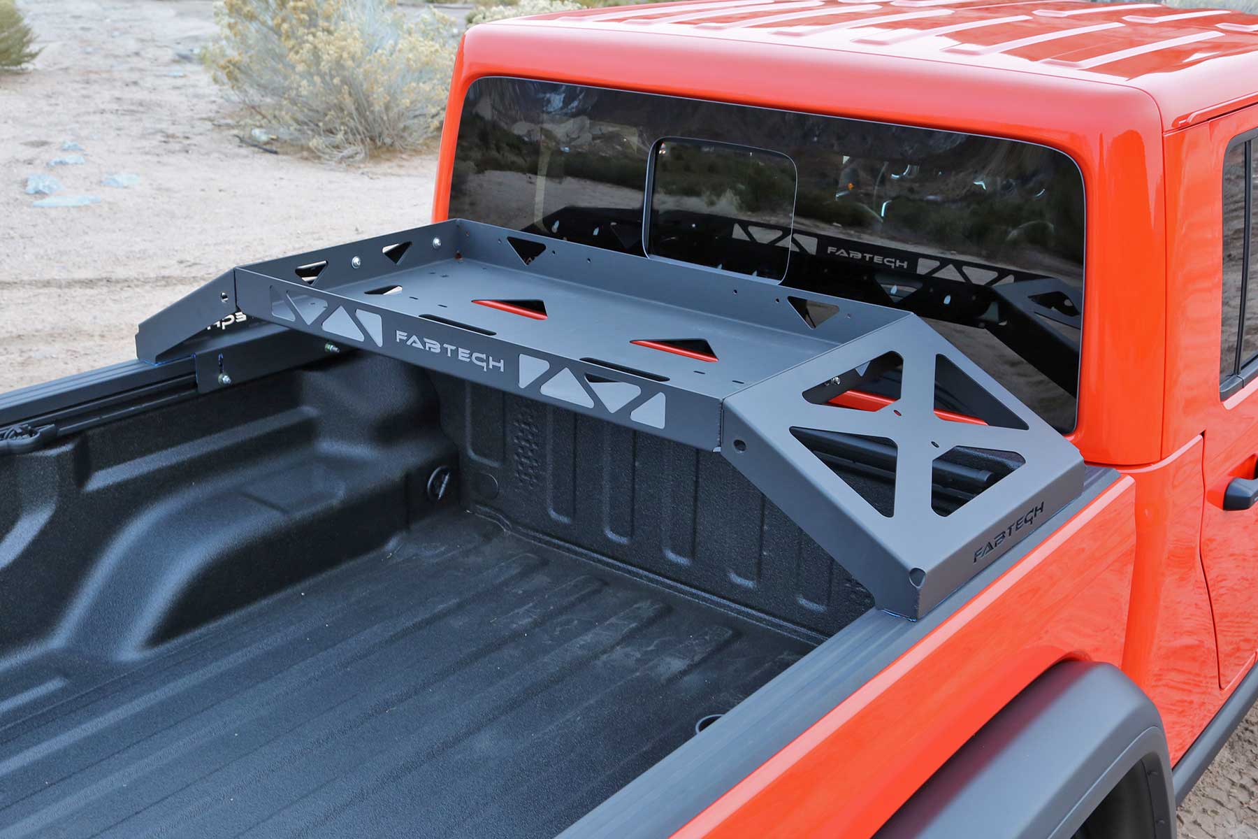 Jeep Gladiator Fabtech Cargo Rack with Mopar Hard Tonneau? fts24256-beauty-4
