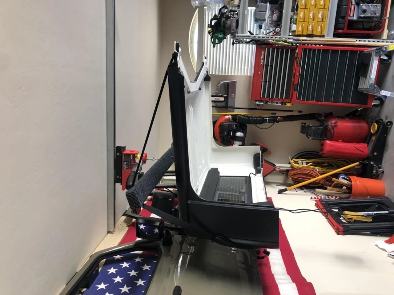 Jeep Gladiator My door and top storage DIY solutions.... cart and hoist. BE186218-0E93-42A1-890A-37637B82F9CE