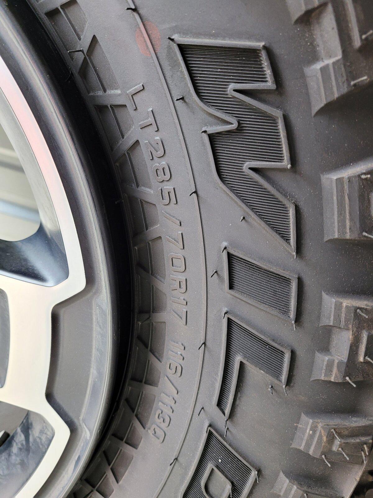 Jeep Gladiator Jeep Mojave Polished  Wheels and MT Tires 20210315_155144