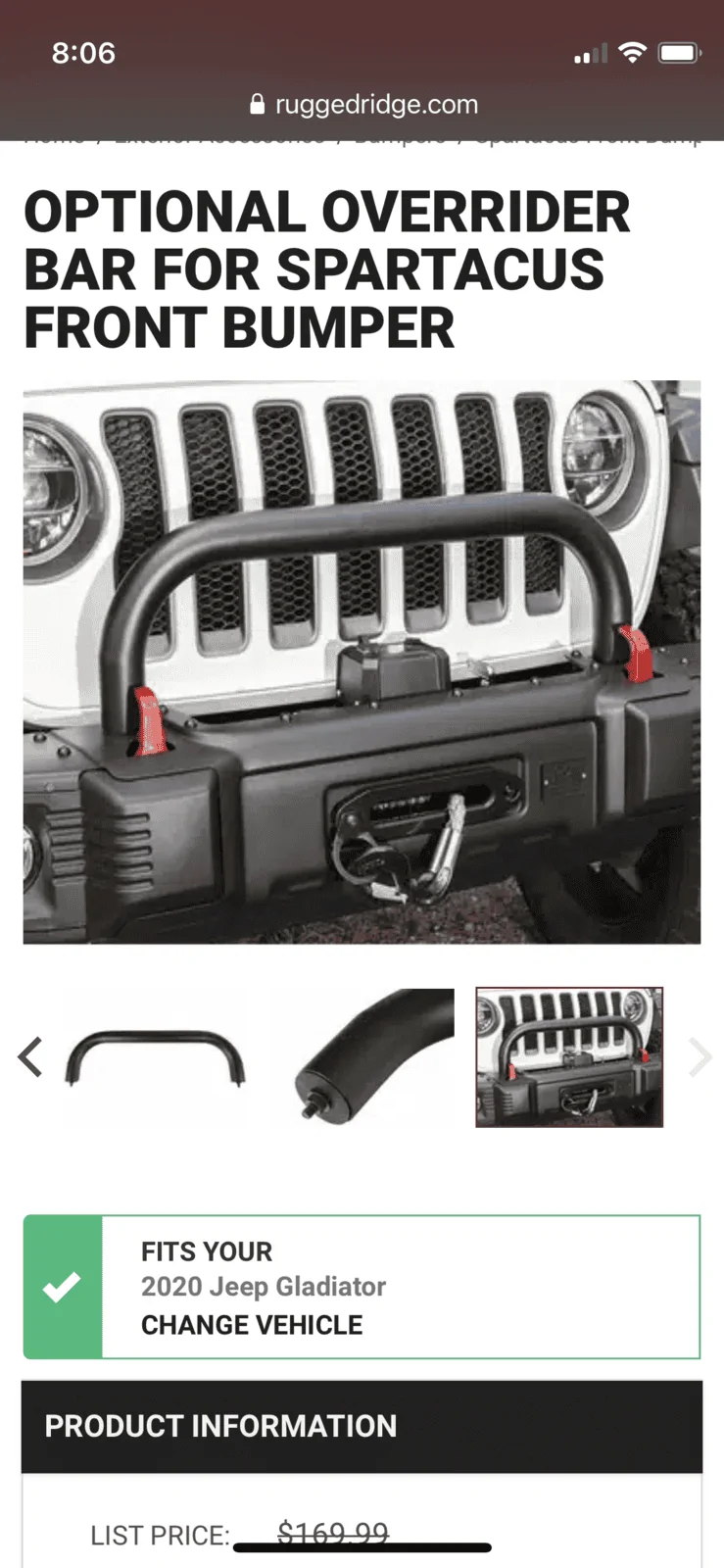 Jeep Gladiator Bull Bar on Sport bumper! C53A015F-F68F-49EC-87B7-91400E736D8E