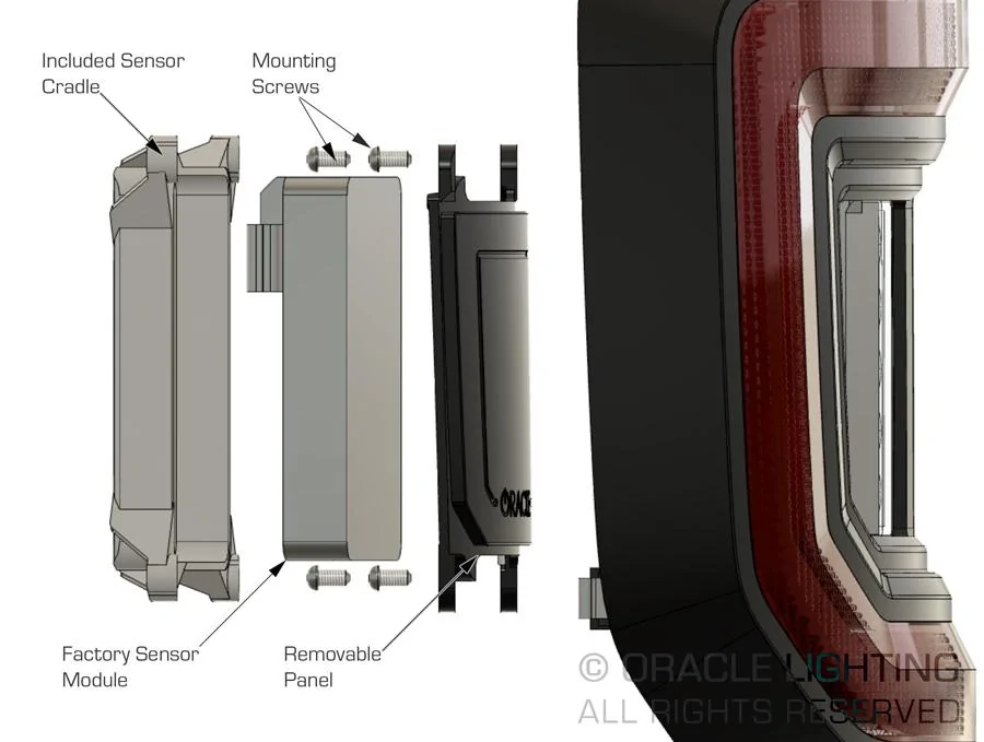Jeep Gladiator Flush Mount Tail Lights oracle_JT_tail_light_exploded