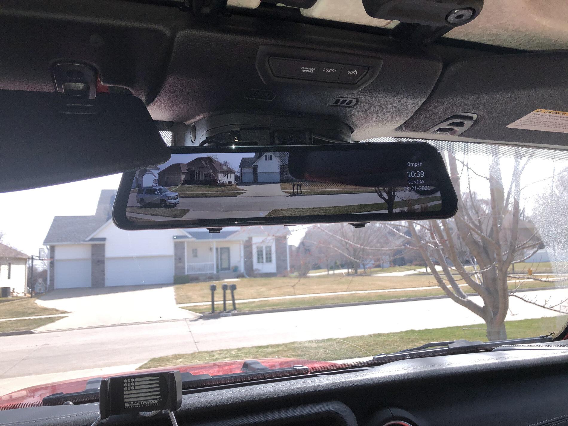 Jeep Gladiator School me on rearview mirror dash cams IMG_6152