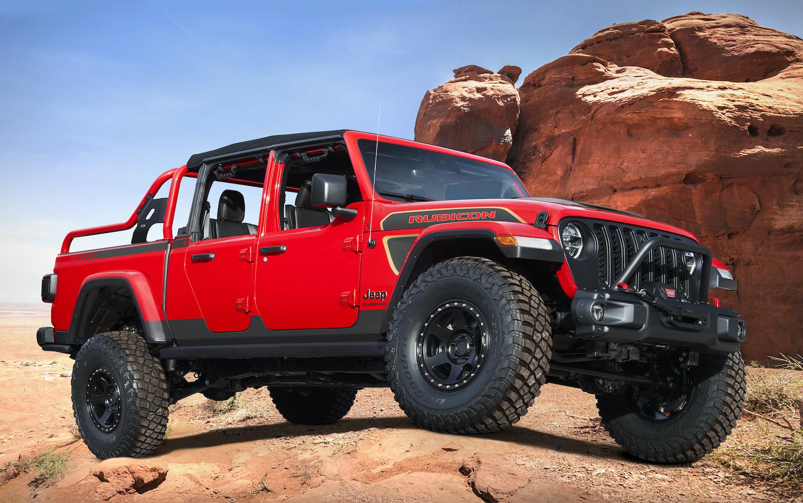 Jeep Gladiator Gladiator Rubicon "Red Bare" Easter Jeep Safari Concept Previewed with Mopar Half Doors FFFE057C-0130-4249-B361-C25D22DE9211