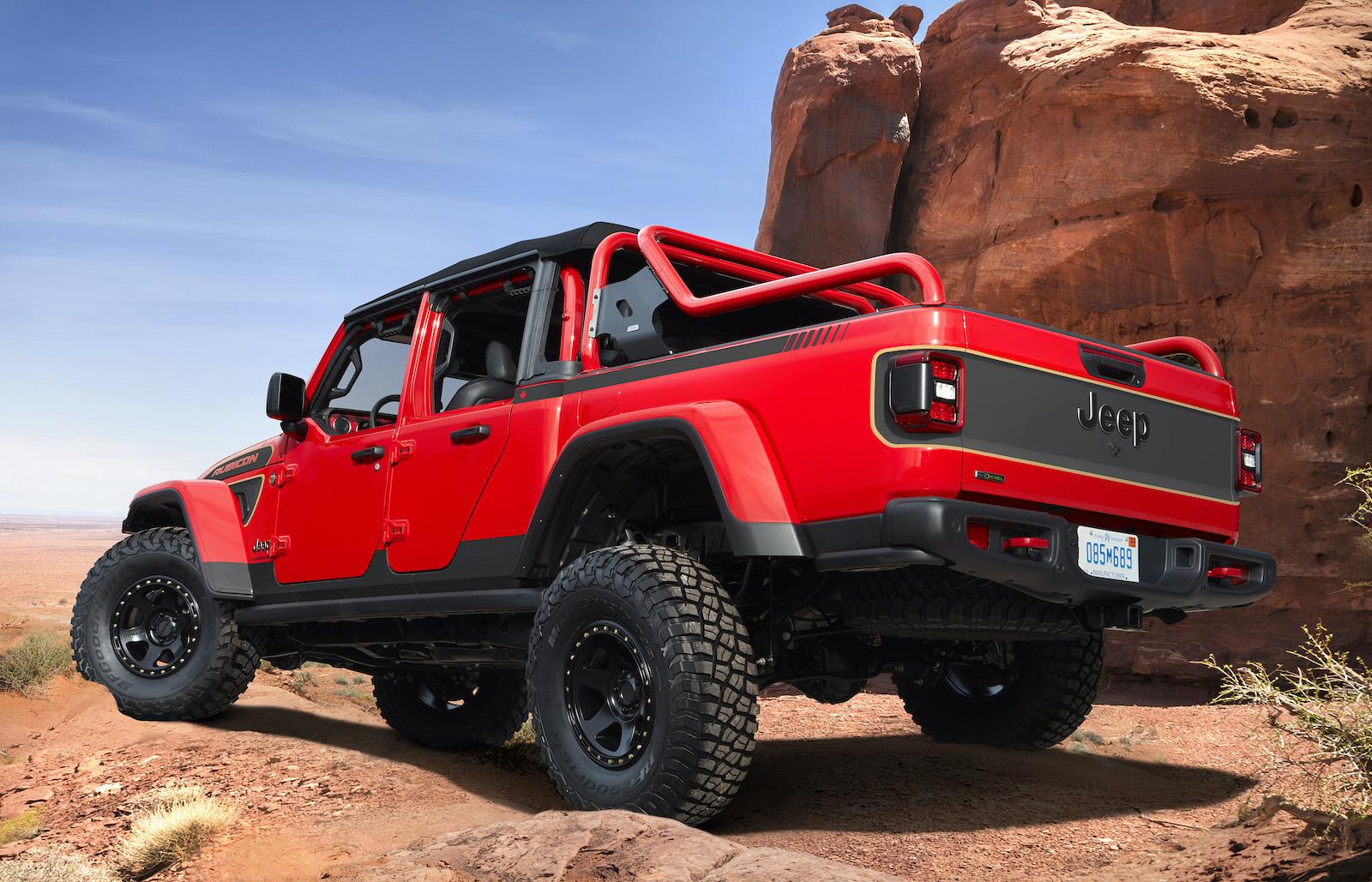 Jeep Gladiator Gladiator Rubicon "Red Bare" Easter Jeep Safari Concept Previewed with Mopar Half Doors EB2AC351-F200-44A6-A07B-7209D127DA55