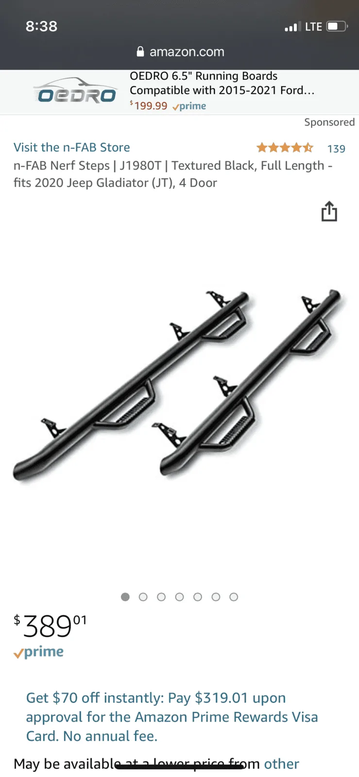 Jeep Gladiator Nfab steps $250 66EB95A0-5619-4B92-BBEE-C060DD96EDF2