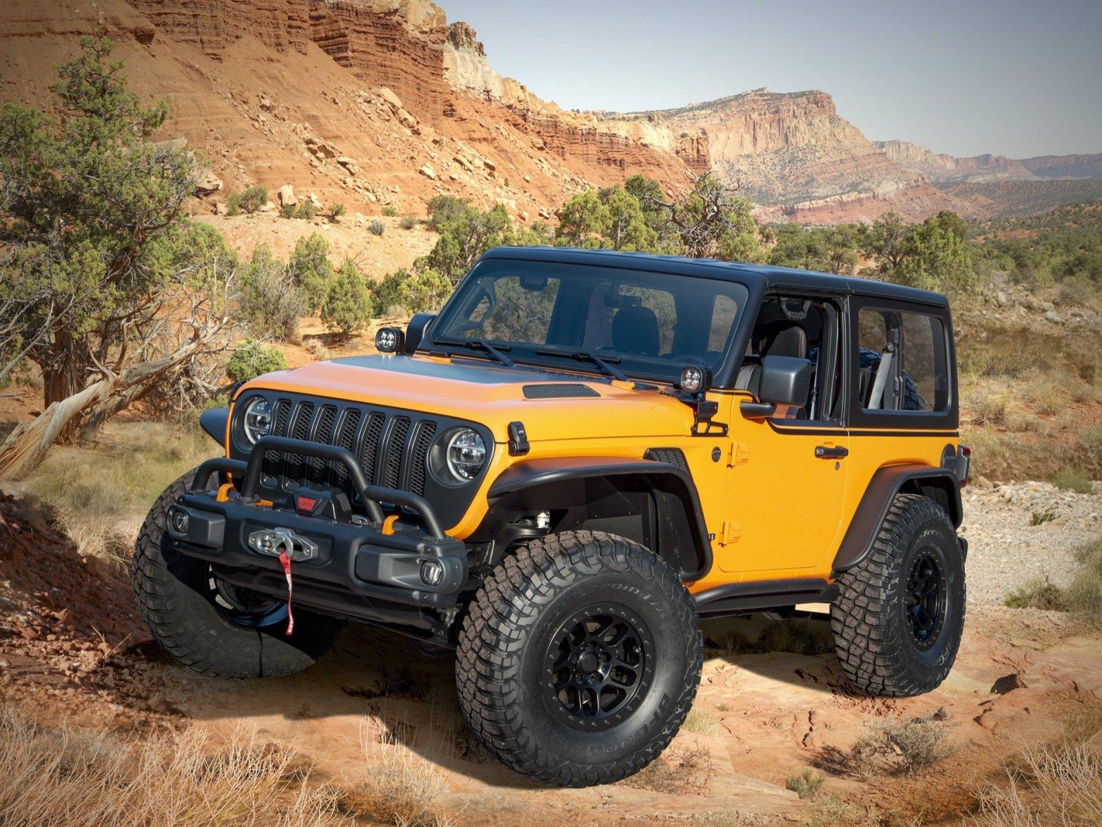 Jeep Gladiator Gladiator Rubicon "Red Bare" Easter Jeep Safari Concept Previewed with Mopar Half Doors 2021-Easter-Jeep-Safari-Orange-Peelz-19