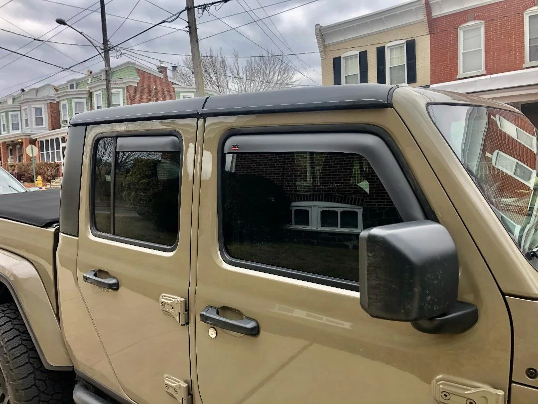 Jeep Gladiator WeatherTech window deflectors now available for JT egr windo