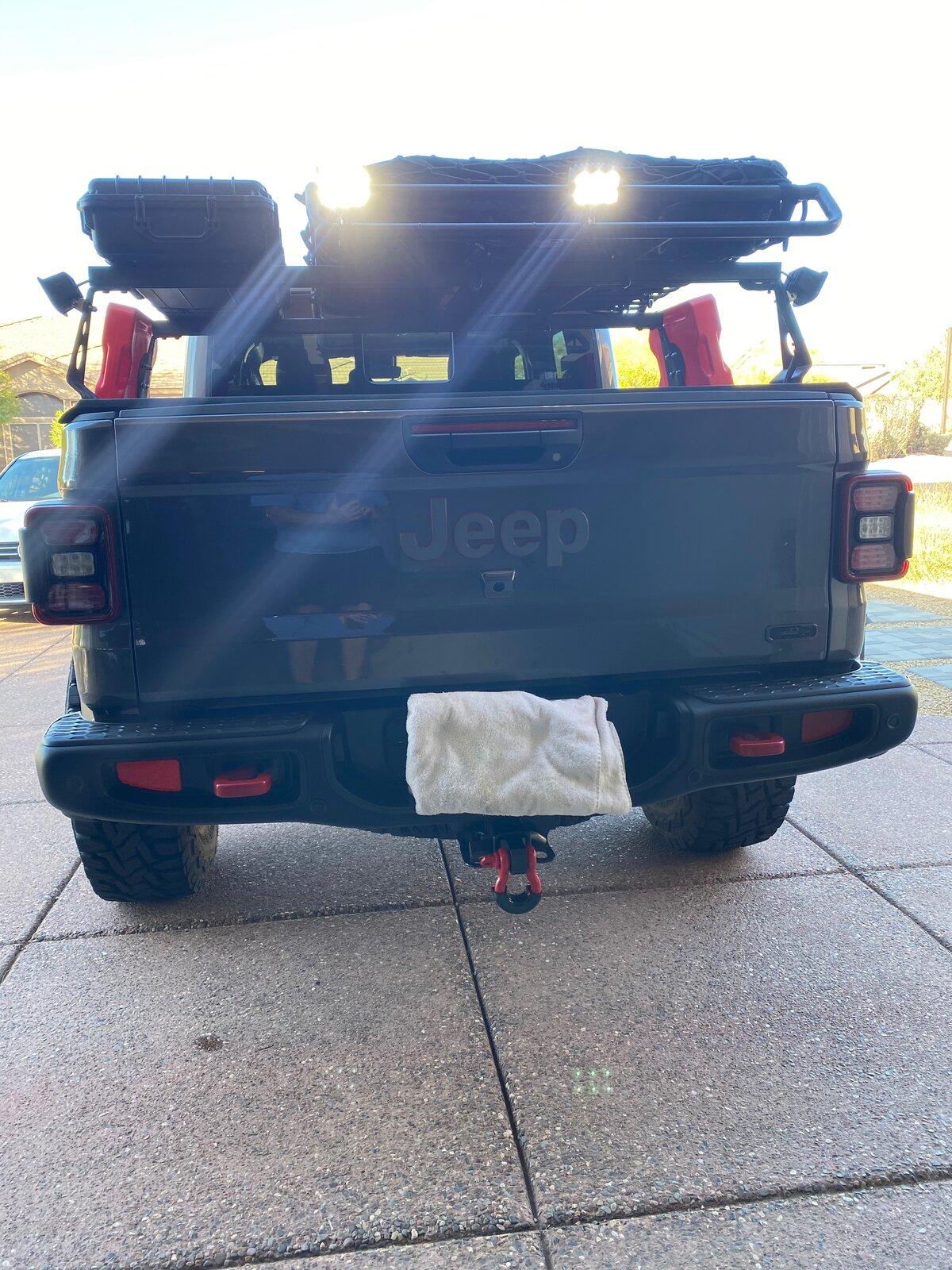 Jeep Gladiator I'm building my idea of a perfect (for me) Gladiator rack Jeep Gladiator packed for DV trip - 4