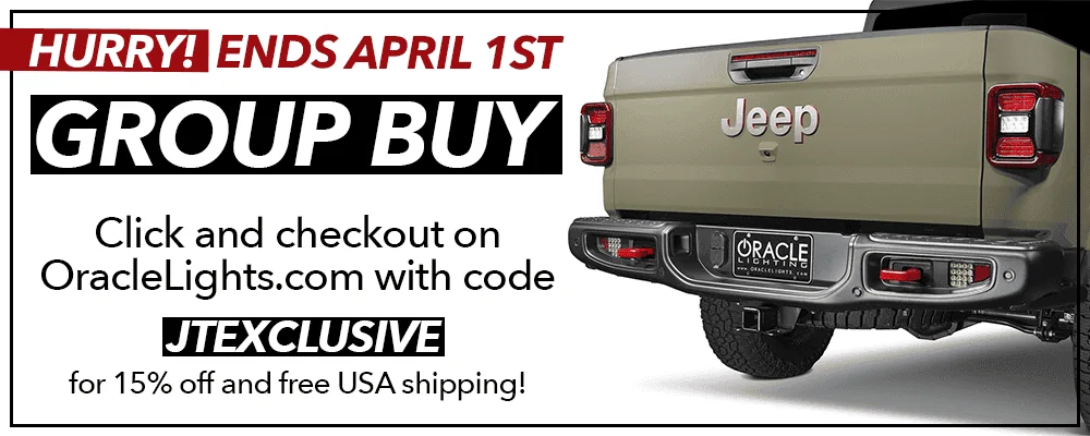 Jeep Gladiator NEW: Rear Bumper Reverse LED Lights for Jeep Gladiator JTbumpergroupbuy_HURRYbanner