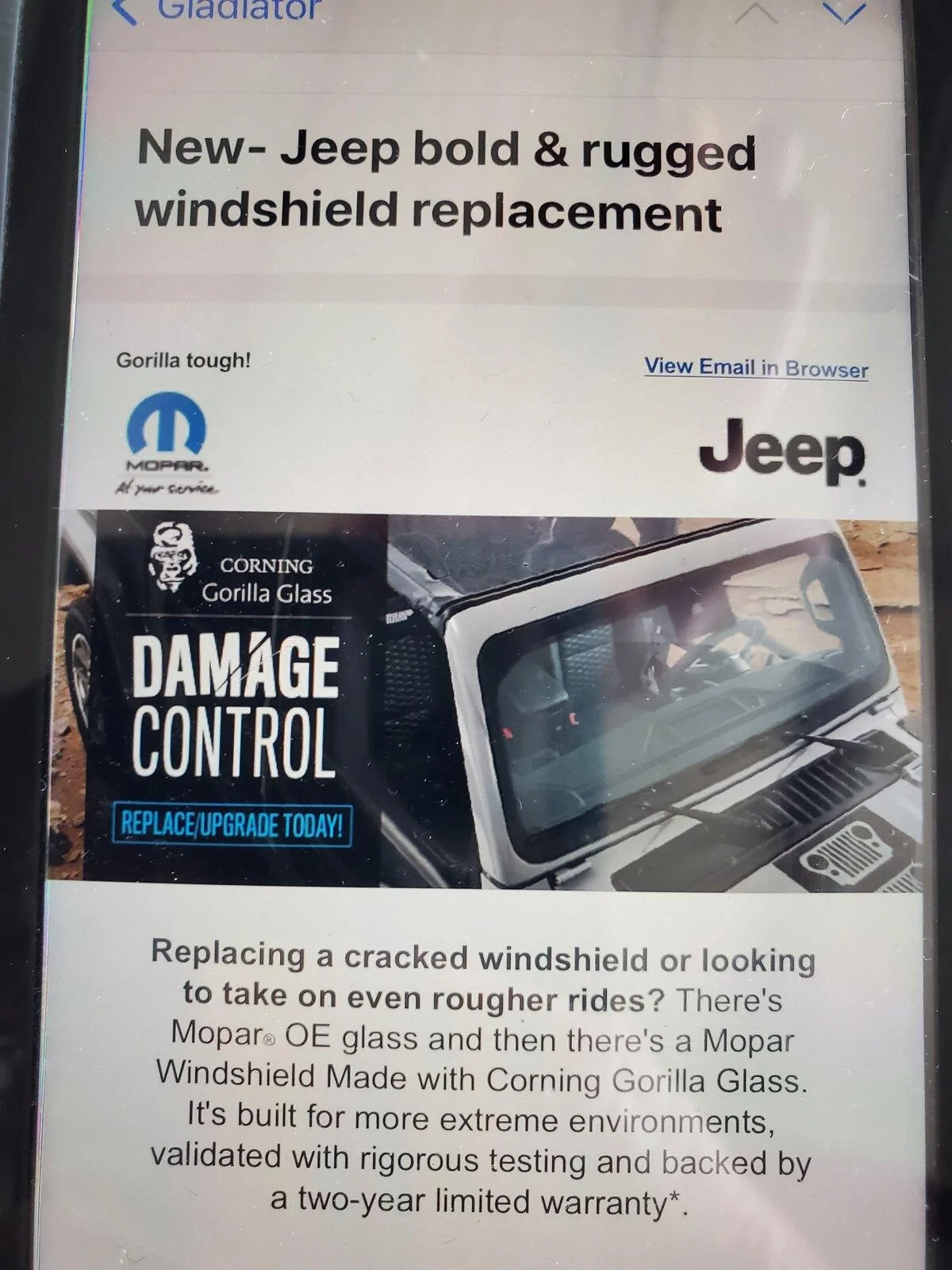 Jeep Gladiator HPG Gorilla Glass 6month Update 20210326_121113