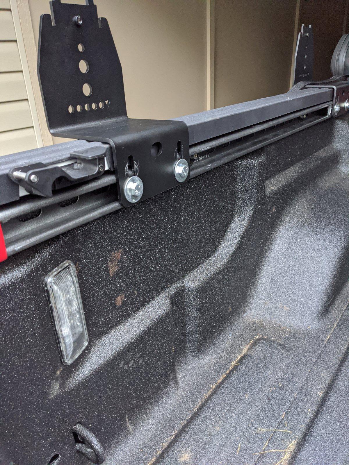 Jeep Gladiator Want to mount bike rack on bed rail without crossbars. Ideas please? 0B204F1D-418E-411A-9400-3775112C6825