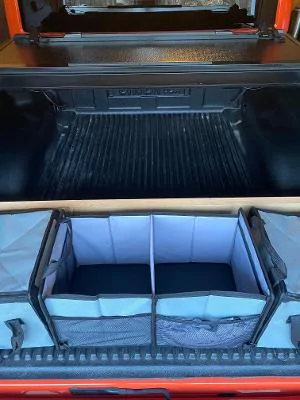 Jeep Gladiator Freedom top storage in truck bed Gladiator Bed Organization