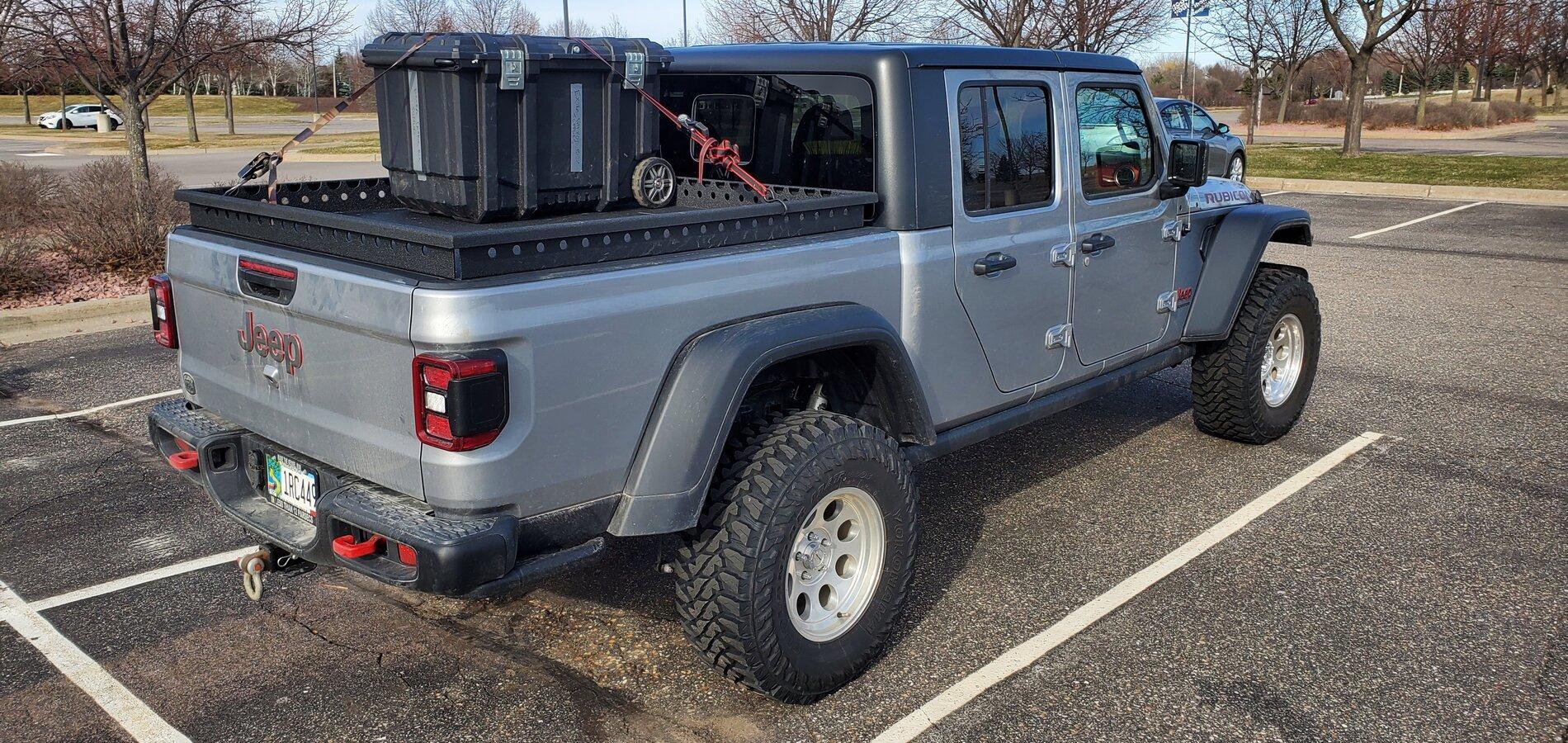 Jeep Gladiator JT Gladiator Upper Decker Hinged Cargo Basket Now Available! 20210328_170755