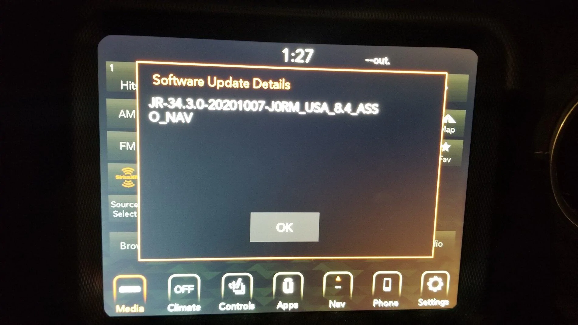 Jeep Gladiator Issue with latest Uconnect software update 20210330_012736
