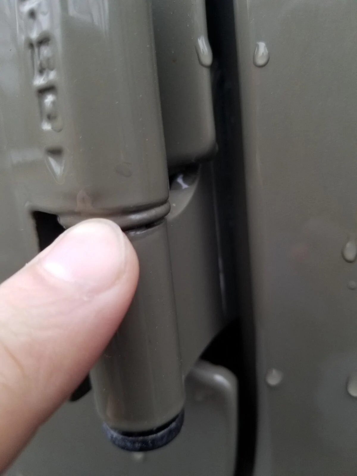 Jeep Gladiator Just a heads up - protect your door hinges from rock chips 20210401_091241