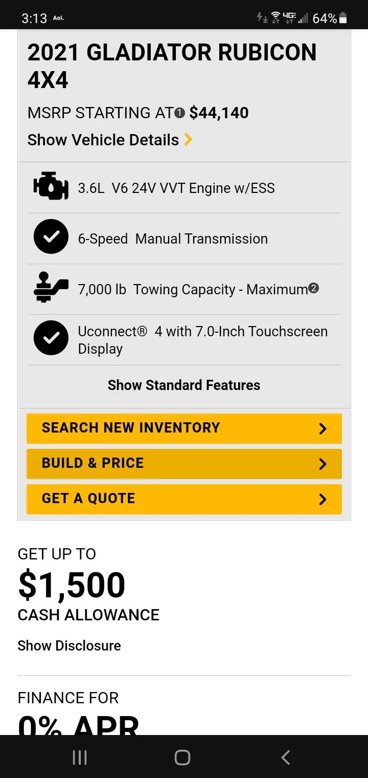 Jeep Gladiator Rebates for April 2021 Screenshot_20210402-151303_DuckDuckGo