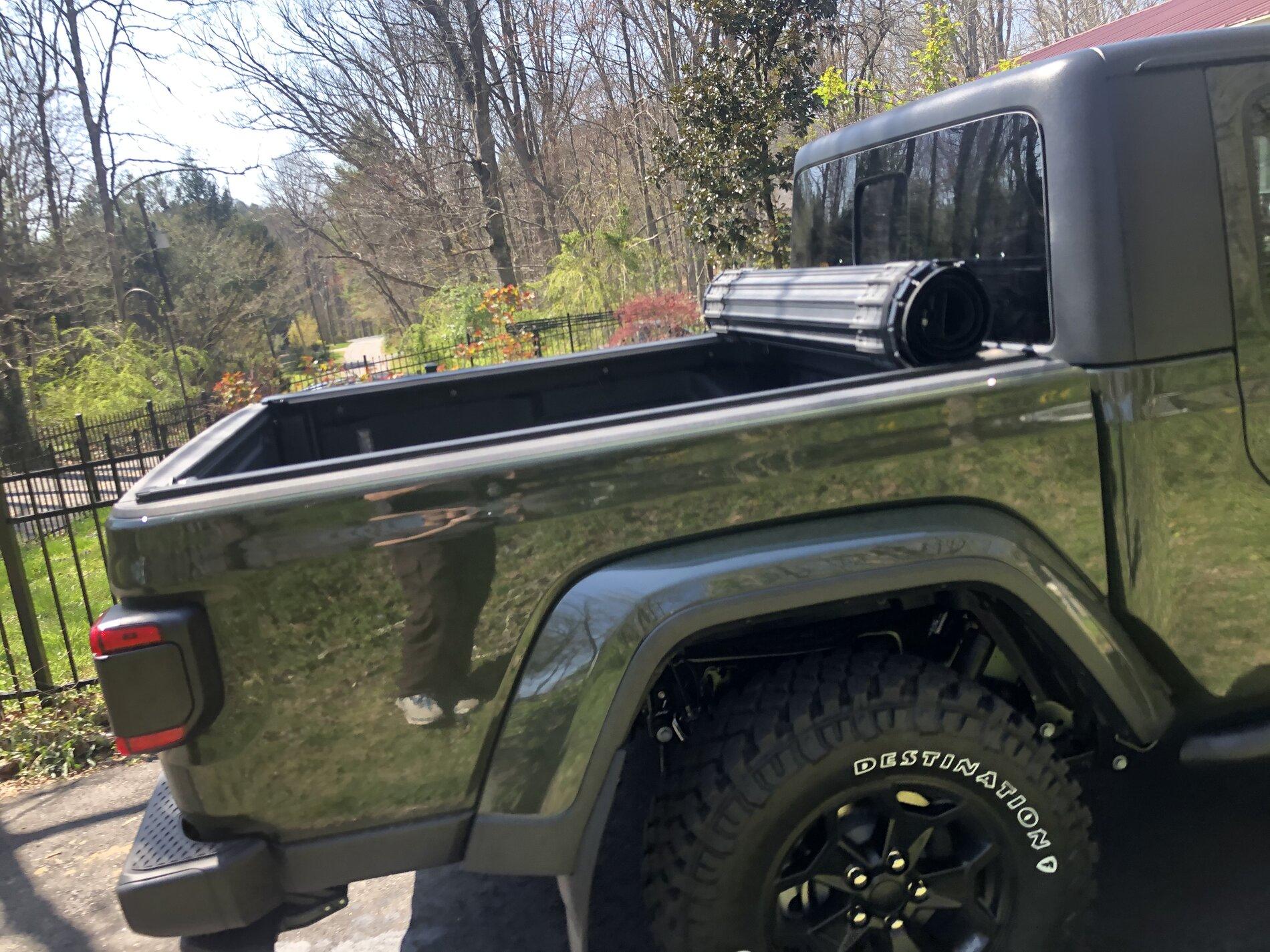 Jeep Gladiator 2021 Sarge Green Willys mostly stock "build" 9249519B-321E-4980-B5CE-1F536F1FF437