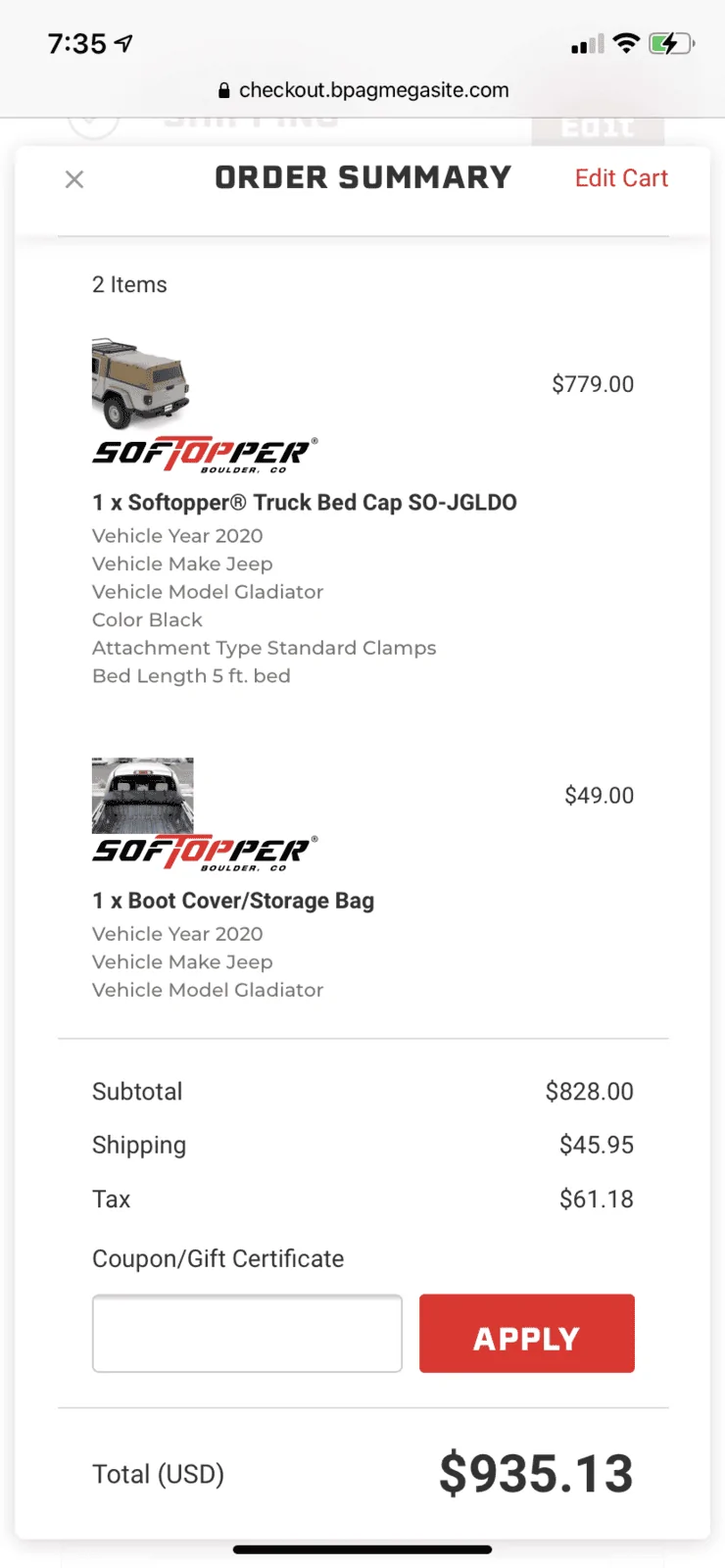 Jeep Gladiator Softopper 8AFB8066-6148-4711-A21D-9E0B382BE9C4