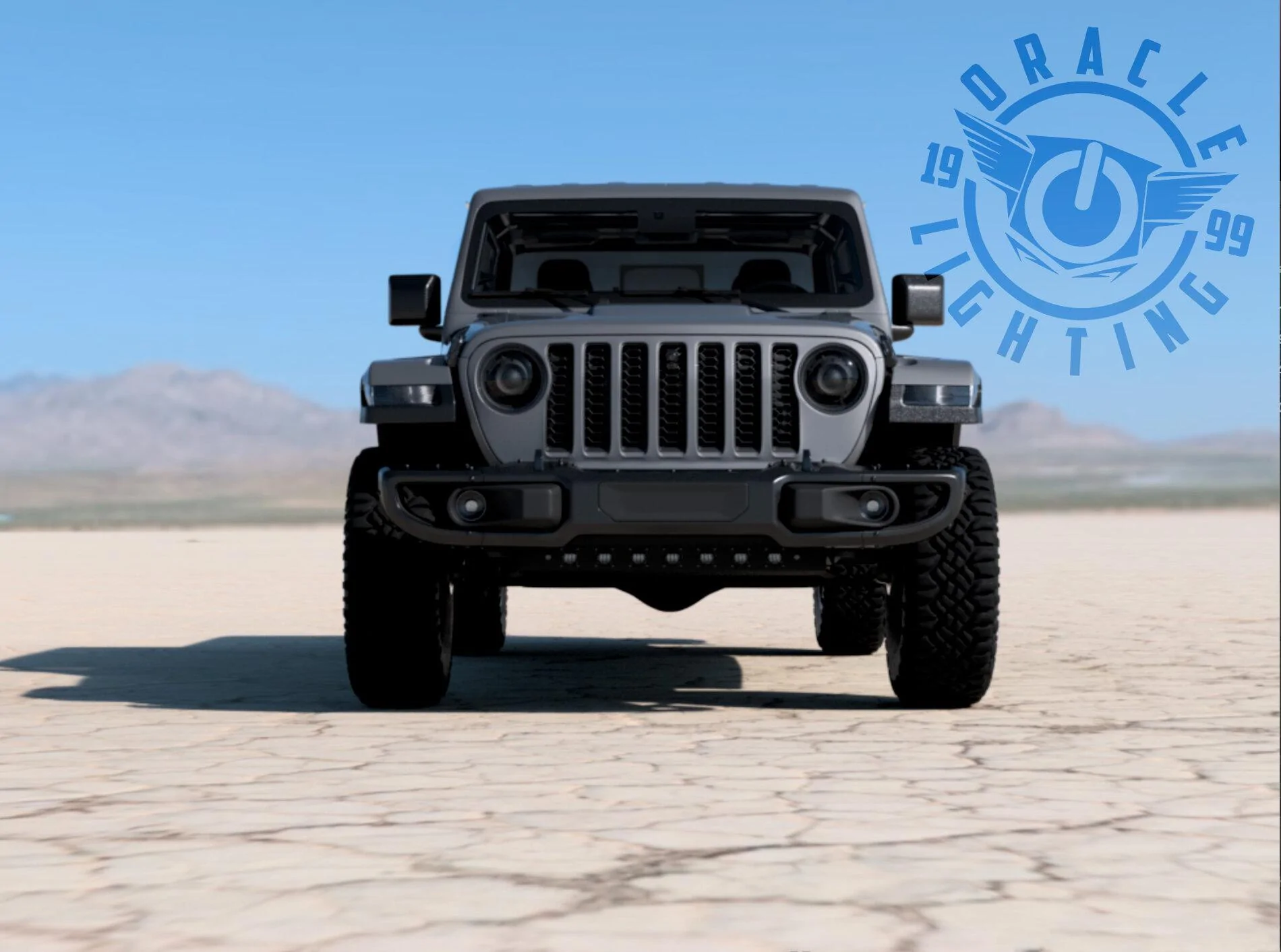 Jeep Gladiator LED Aux Light Integrated Front Skid Plate Concept ORACLE_JL_LED_LightBar_2