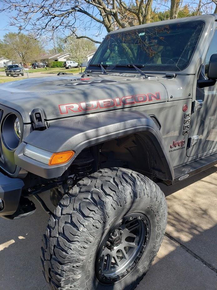 Jeep Gladiator 5.7 Hemi install 345 hemi sticker