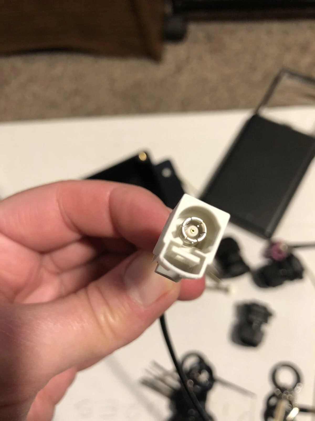 Jeep Gladiator Need help removing wire terminal from plastic connector on factory backup camera 3DA93AAD-CFD9-478B-8F5F-E8E5D573B6E9