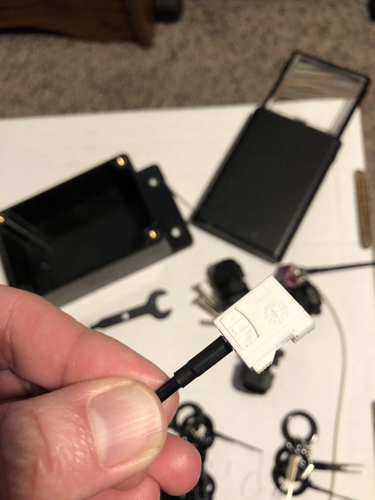 Jeep Gladiator Need help removing wire terminal from plastic connector on factory backup camera 58152C54-006E-47B1-9144-4CA0C8B5617F