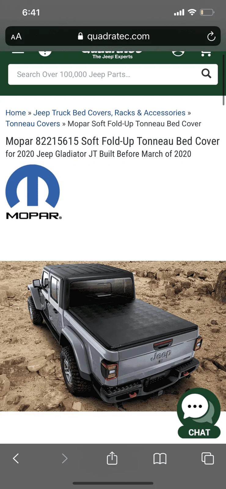 Jeep Gladiator Tri fold mopar tonneau cover 7B5B3F09-6E44-4571-9246-8252542E7922