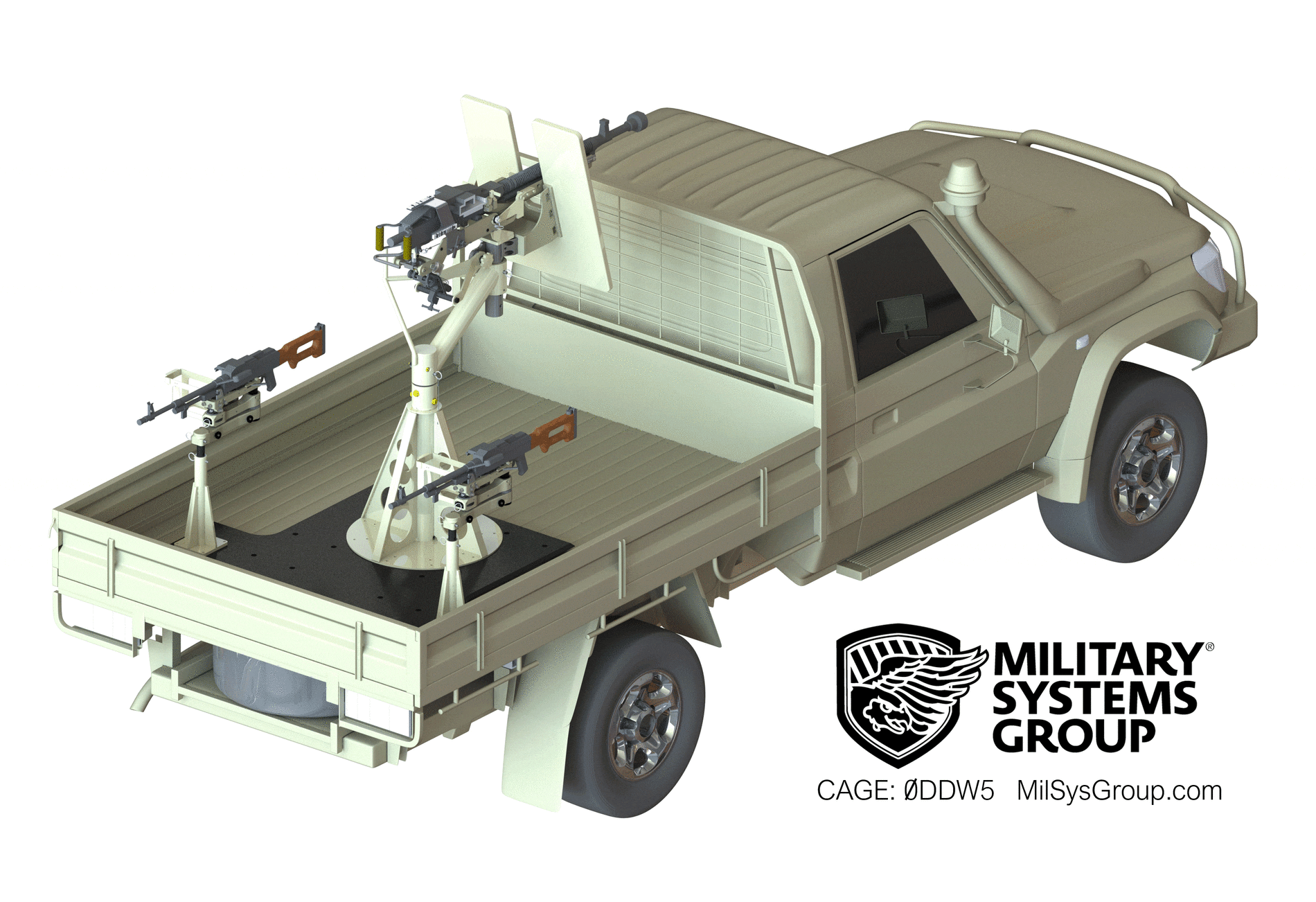 Jeep Gladiator This would be cool on a Gladiator. Rat Patrol! 80-Toyota-Land-cruiser-technical-machine-gun-mounts-lc79