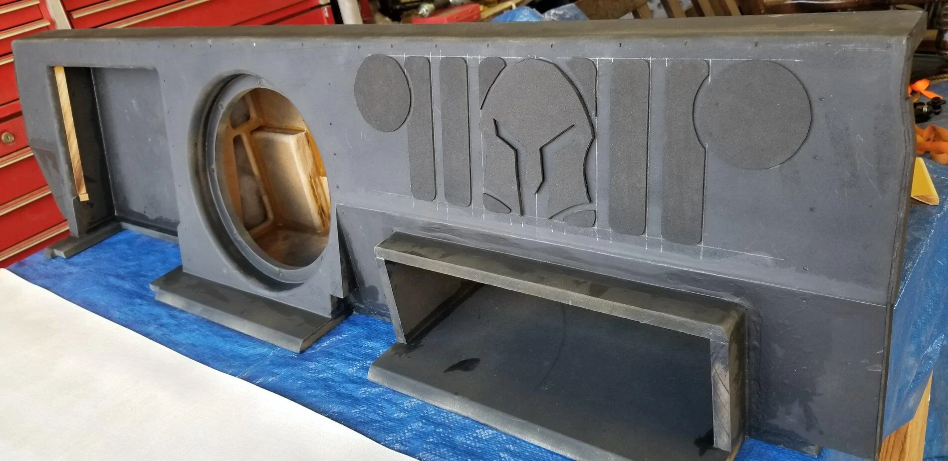 Jeep Gladiator Complete Focal Component Speaker Install with Custom Sub Box Behind Seat 20210314_174849