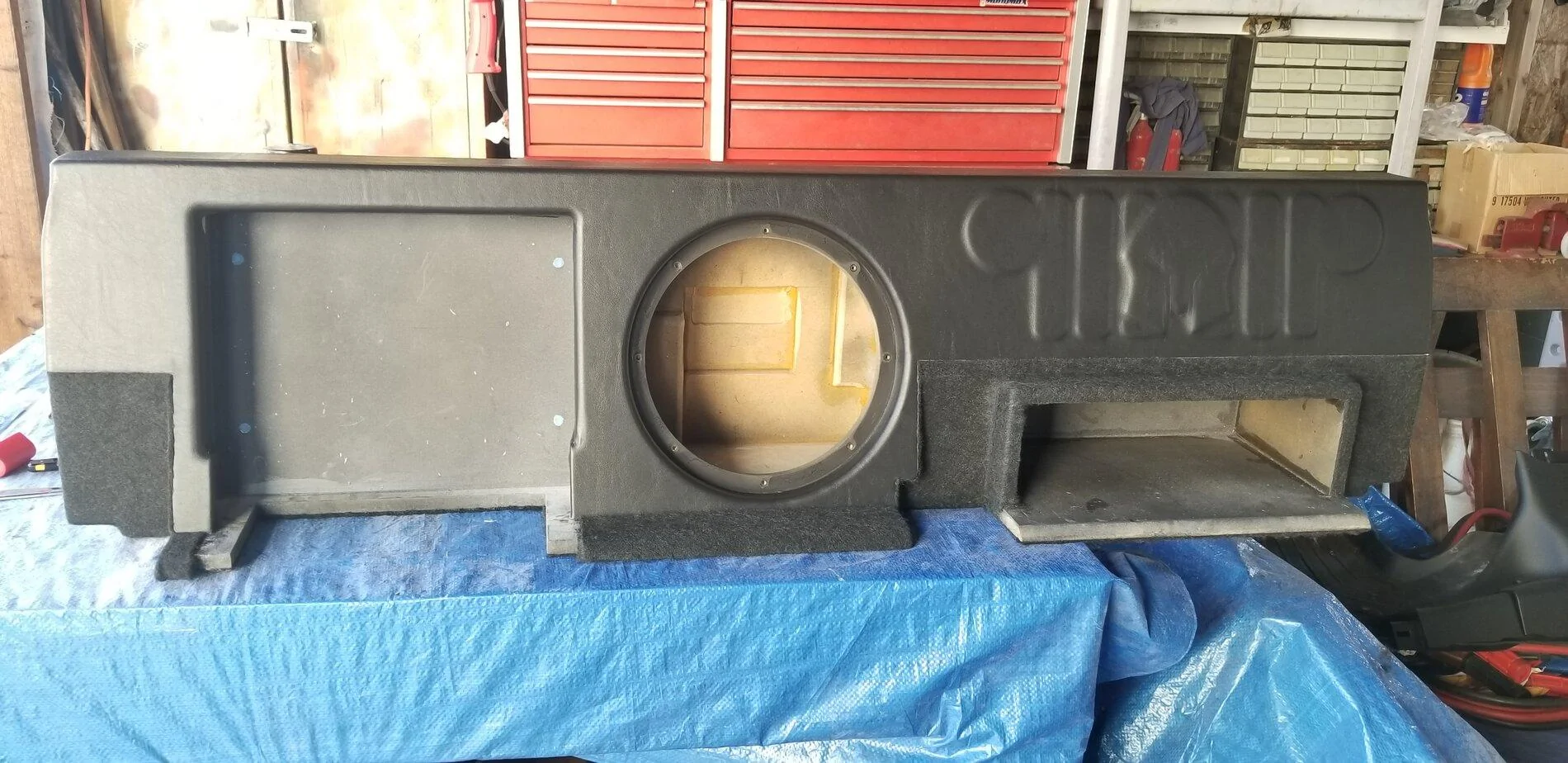 Jeep Gladiator Complete Focal Component Speaker Install with Custom Sub Box Behind Seat 20210315_115151
