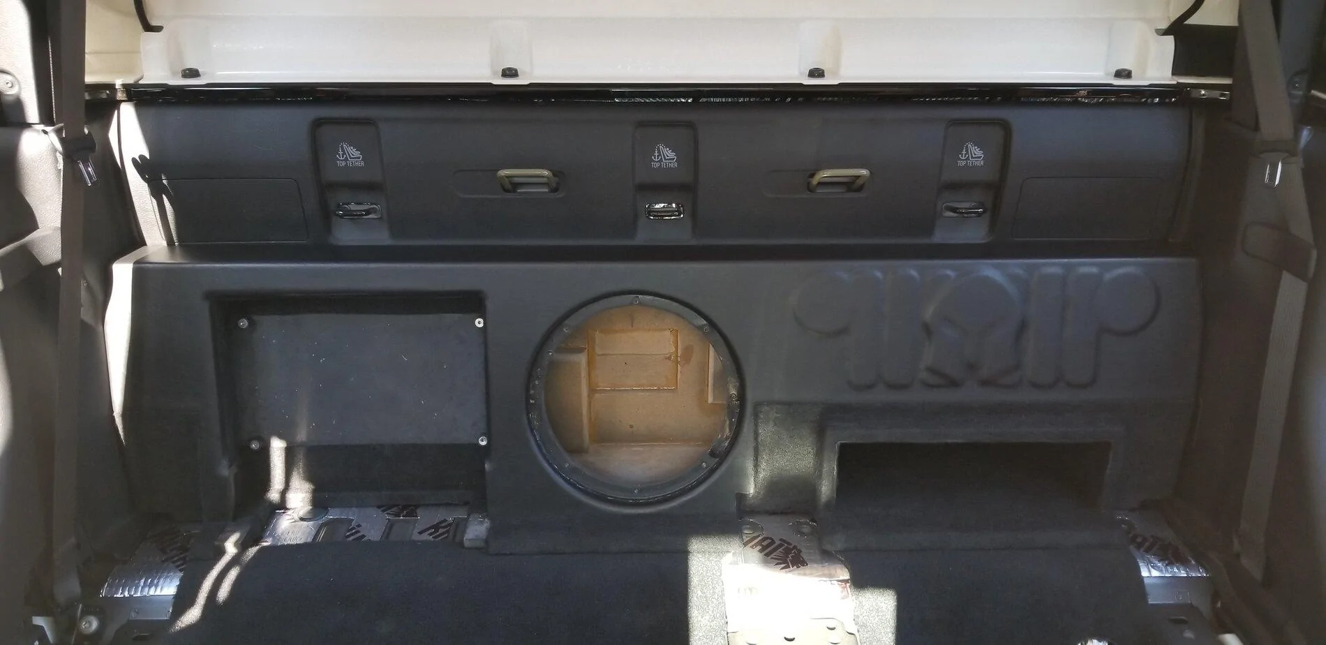 Jeep Gladiator Complete Focal Component Speaker Install with Custom Sub Box Behind Seat 20210320_095724