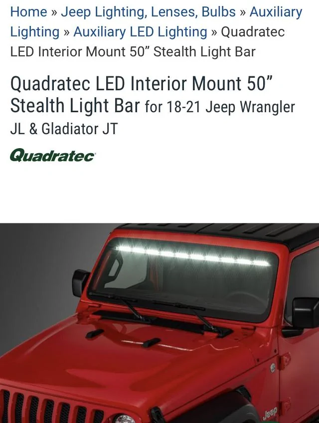 Jeep Gladiator Windowshield Lightbar mounts don't fit, two different brands 60526215-E001-4872-8A17-D59A637CF8E8