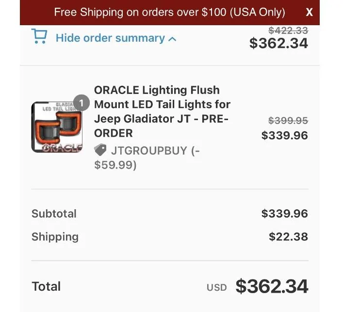 Jeep Gladiator Flush Mount Tail Lights 4A0F29CC-F492-4891-A1B0-87321A24979F
