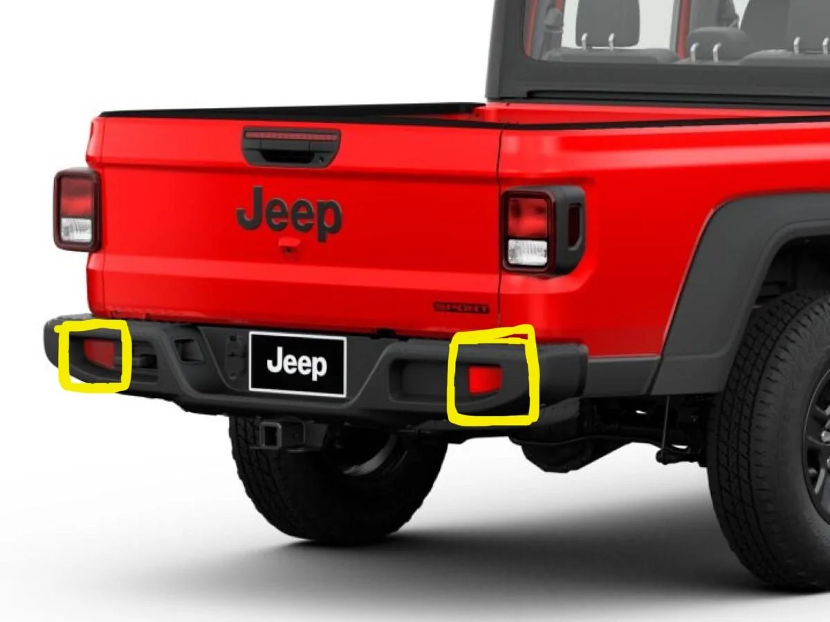 Jeep Gladiator Simple Rear Bumper Reflector Modification IMG_0263