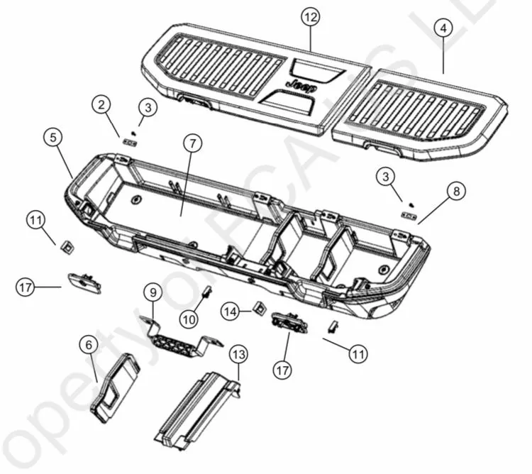 Jeep Gladiator Rear under seat storage box C92DCCCB-44C6-4841-8FDB-9B5157038DD6
