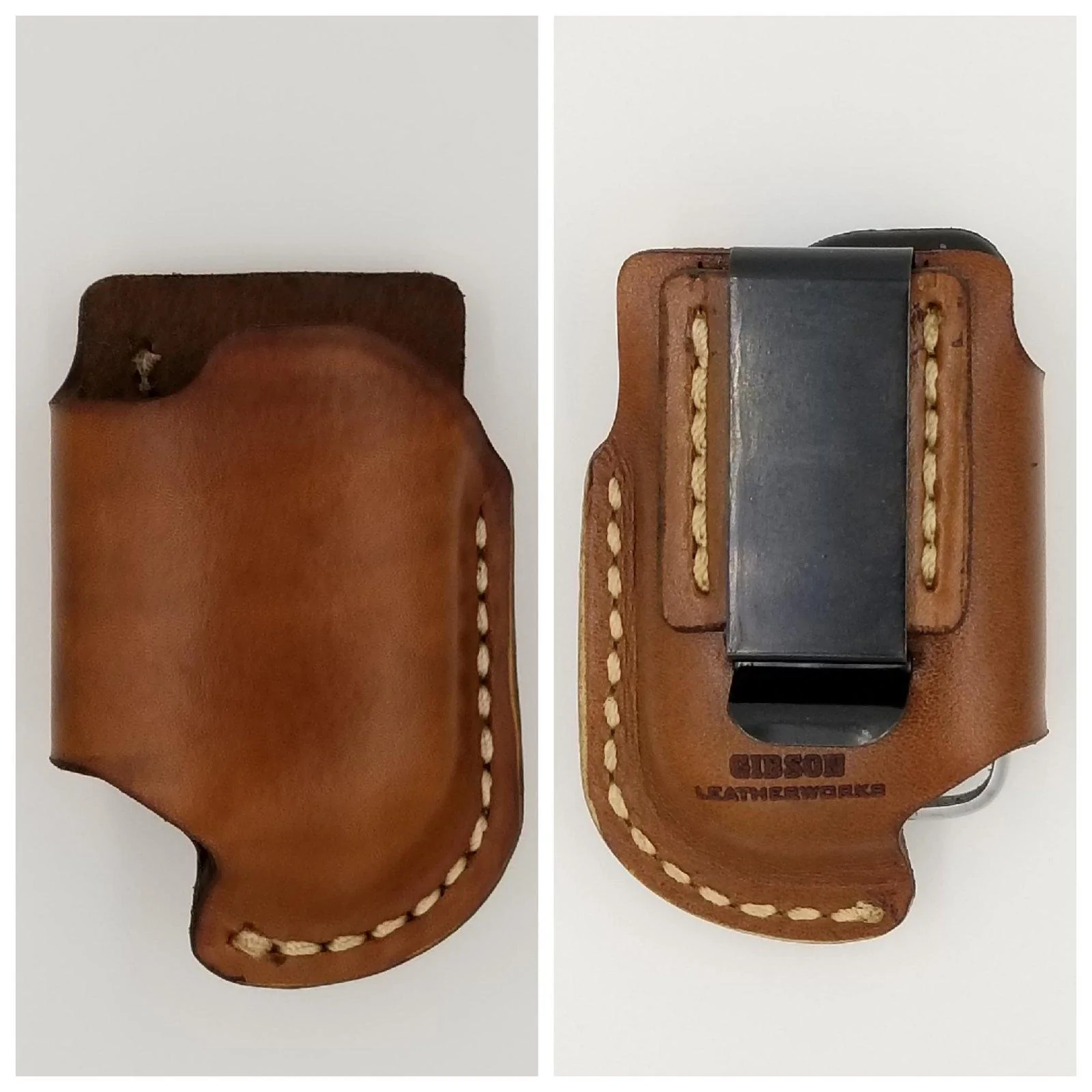 Jeep Gladiator JT Leather Key FOB Holsters Brown_Nat_Belt Fotor