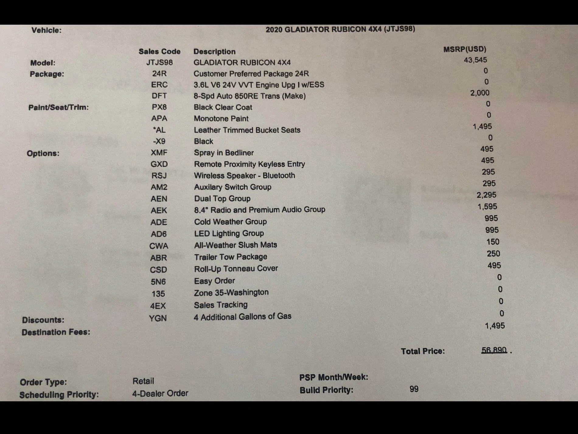 Jeep Gladiator Post your 2020 JT Gladiator build status Jeep Order