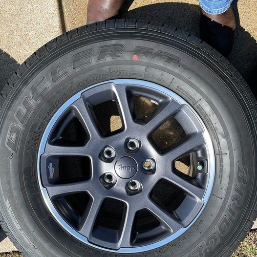 Jeep Gladiator Overland Wheels, Tires, Sensors,  Lug Nuts, Locks and Key all included! $500 OBO 168487998_4588060407887104_4122466429870032886_n