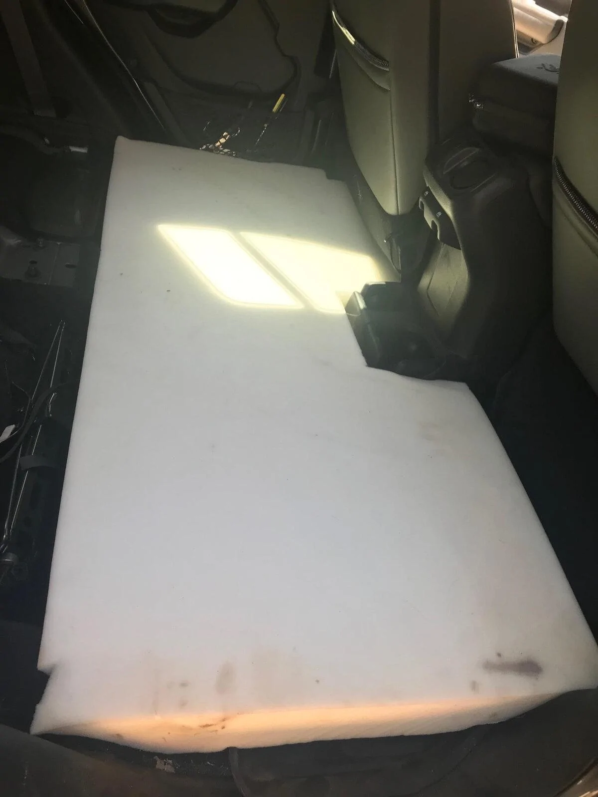 Jeep Gladiator Rear seat delete with foam floor for dogs - cheap, easy and it works great jeep2