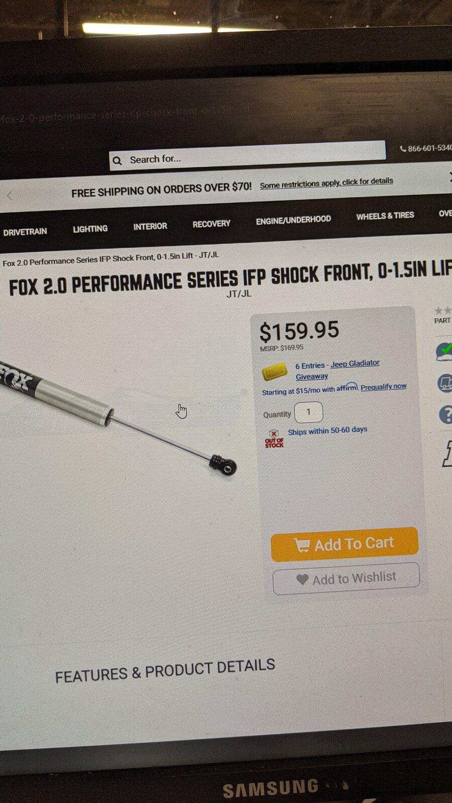 Jeep Gladiator Fox Shock Backorder? PXL_20210429_031953330.MP