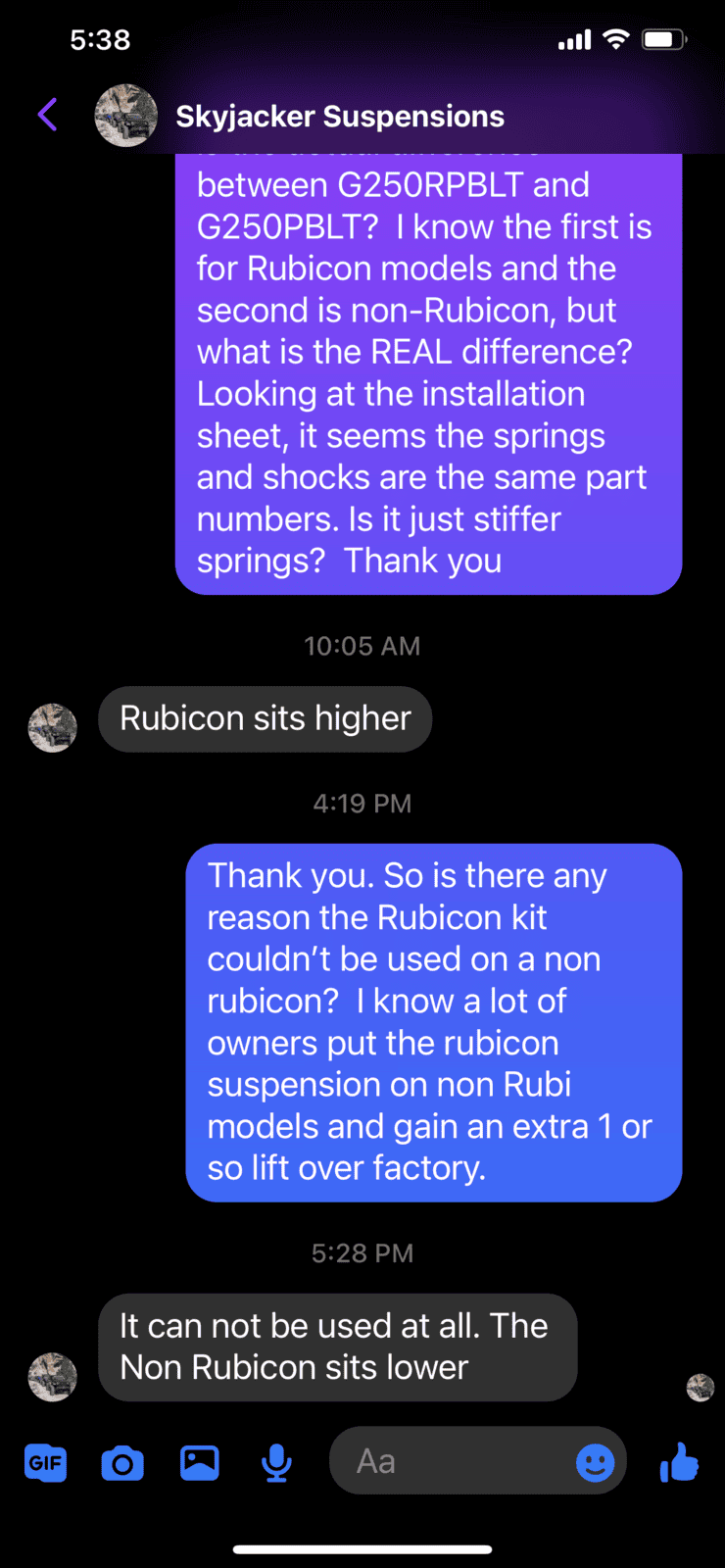 Jeep Gladiator Skyjacker Rubicon vs Non-Rubicon lift kits 9A71405E-6EA2-4B95-94EA-BBC4F28EDA60