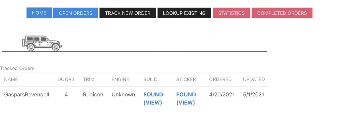Jeep Gladiator Gladiator Window Sticker and Build Sheet Order Tracking 6F678491-AB31-4B9B-A1B9-075CE9B5C6DA