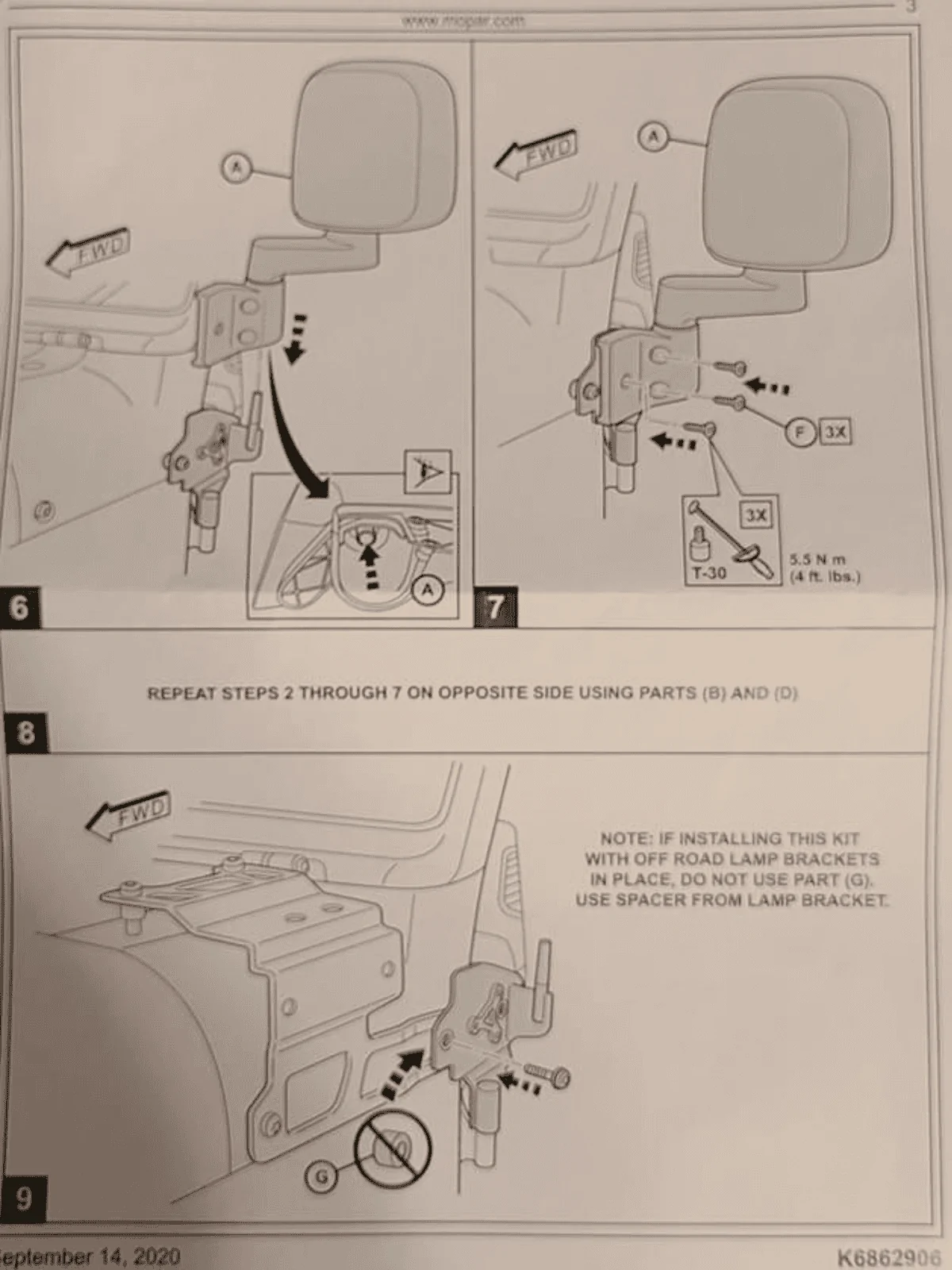 Jeep Gladiator Mopar door off mirrors and brackets A7F6F782-E4EC-4F75-AB52-ED4B22062D3B
