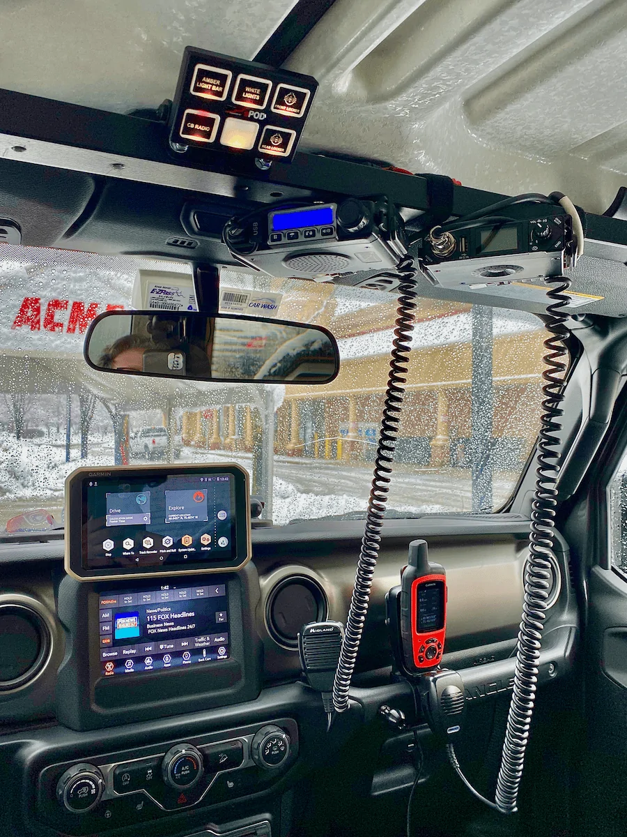 Jeep Gladiator CB and GMRS Install IMG_5490