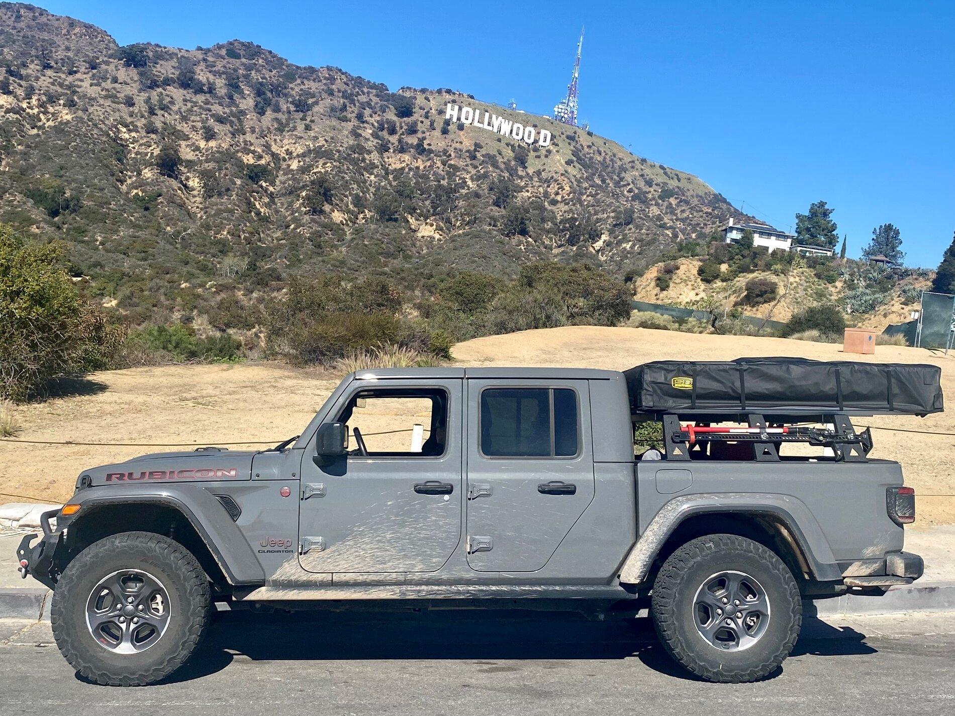 Jeep Gladiator Max Modular Bed Rack with Smittybuilt Gen2 Overlander XL Hollywood Rudi