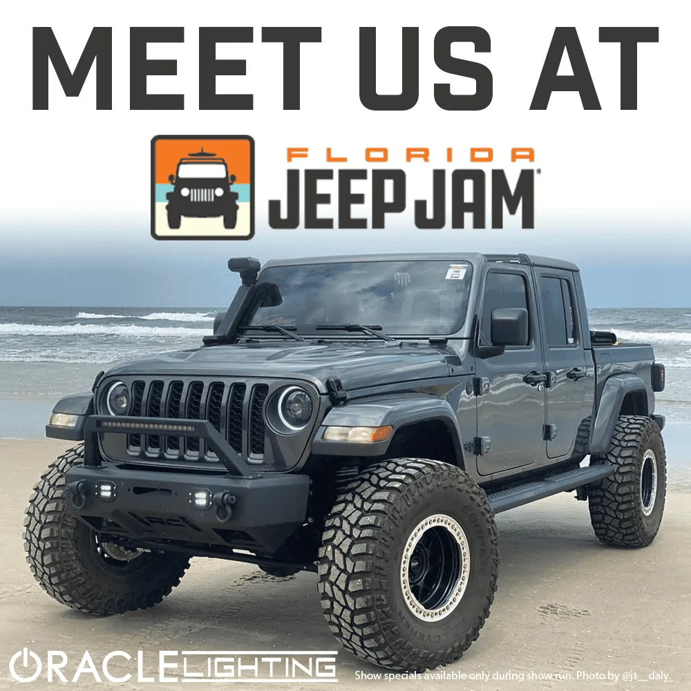 Jeep Gladiator 2021 Show Schedule | Stop by ORACLE Lighting! jeep jam2