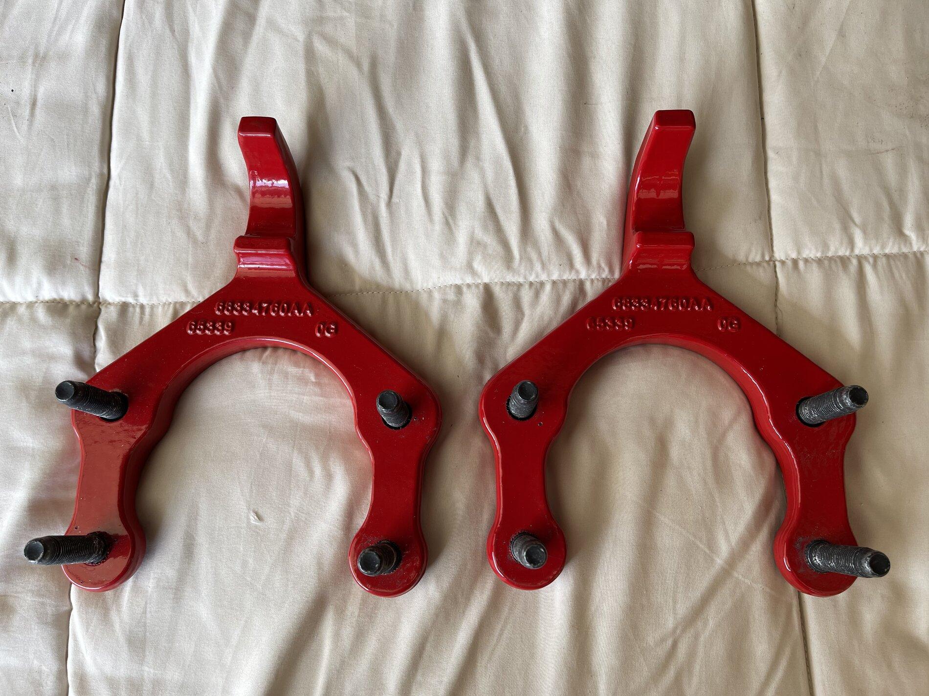 Jeep Gladiator Brand New Mopar OEM Rubicon Red Front Tow Hooks (68334760AA) 8883093D-5238-42B5-86CB-EB6B50A07611