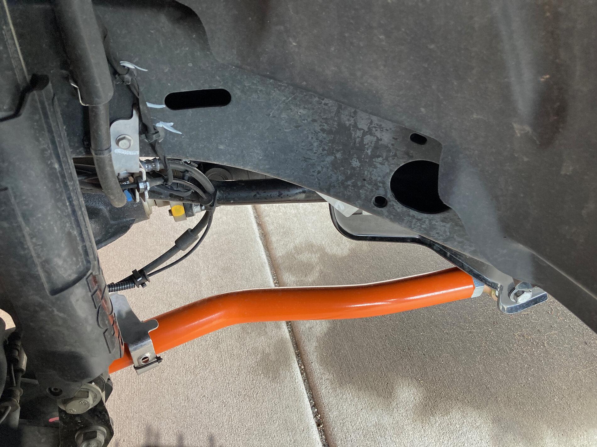 Jeep Gladiator Mojave orange mods IMG_0320-front control arm